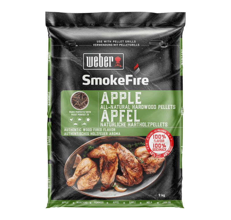 Weber Dřevěné přírodní pelety – Jabloň, 9 kg
