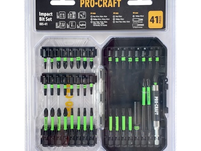 Aku rázový utahovák Procraft PS22bb + sada bitů IBS-41 + baterie a nabíječka