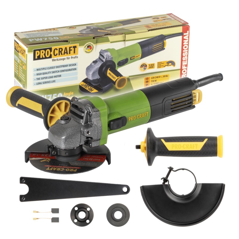 Úhlová bruska Procraft PW750, 125mm