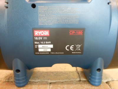 Aku kompresor RYOBI CP 180 M 18V