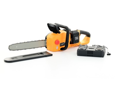 Riwall PRO RACS 4020i SET - aku řetězová pila 2 x 20 V + 2x 4 Ah baterie + duální rychlonabíječka 4,5 A