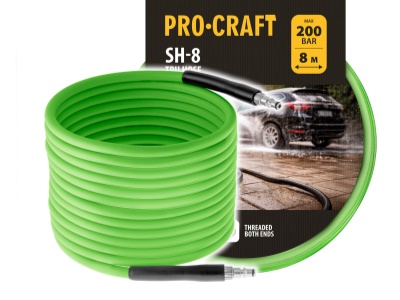 Hadice pro vysokotlaké čističe (standardní konektor pro naviják) Procraft SH-8, 8m
