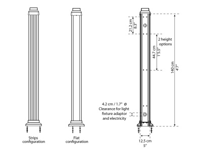 Palram - Canopia Arcadia Alpine Kit - sada 2 noh na zvýšení přístřešků řady Arcadia