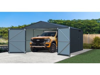 Riwall PRO RMCG 20x13 Anthracite - kovová garáž 3,8 x 6 m se sedlovou střechou Antracit