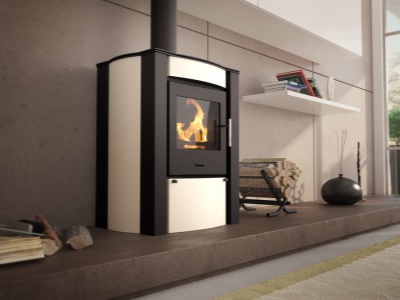 HS Flamingo Amos kremová - krbová kamna