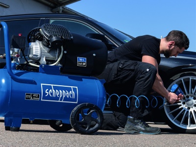 Scheppach HC 53 DC - dvoupístový olejový kompresor 50 l