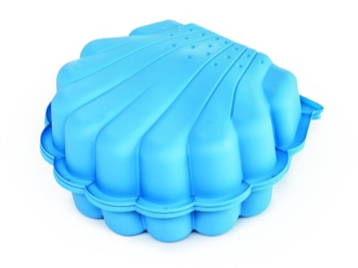 Pískoviště / bazének Mušle s krytem - 2 ks - modrá