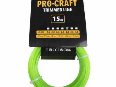 Struna žací (s výstuhou) (3mm) (15m) hvězda PROCRAFT ZI/J-3/15