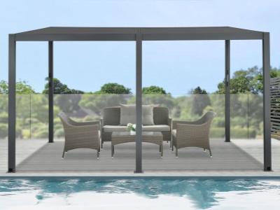 Riwall PRO RMBP 13 x 10 Anthracite - bioklimatická pergola ( 4 x 3 m )