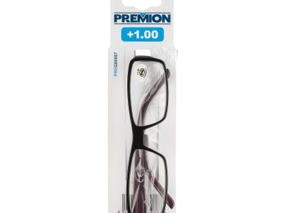 PREG00067 - Brýle čtecí MODEL 4 černá/červená  plus 1.00