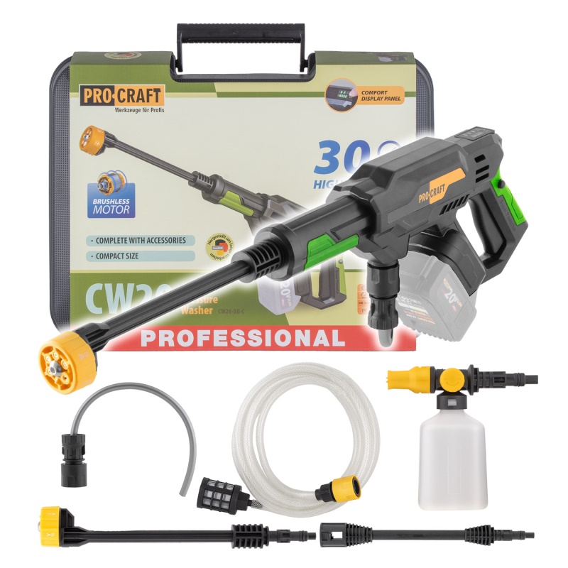 Aku tlaková myčka Procraft CW20 (bez baterie a nabíječky)