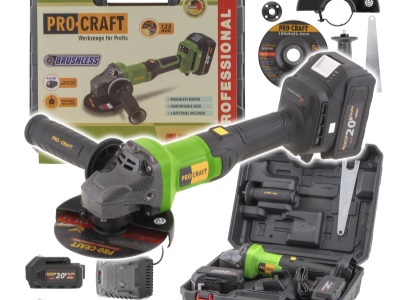 Aku úhlová bruska Procraft PGA20, 125mm