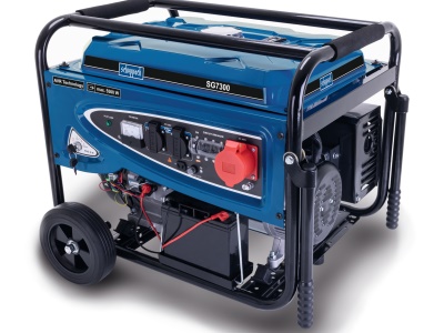 Scheppach SG 7300 - rámová elektrocentrála 5500 W s AVR regulací a elektrostartem