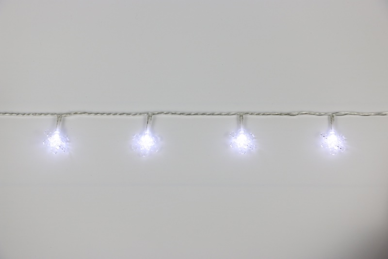 Řetěz vločky Bílá 20 LED