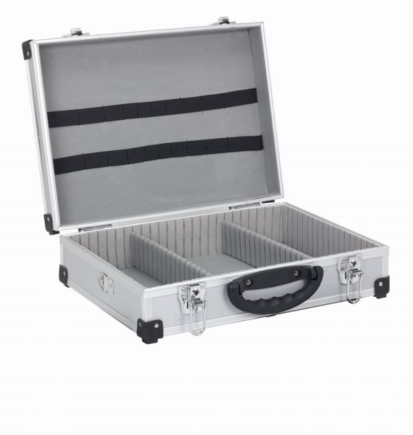 PRM10101S - Hliníkový kufr se zámky 425x305x125 mm stříbrný