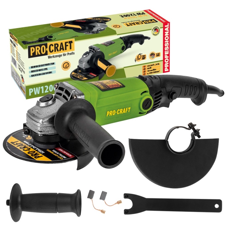 Úhlová bruska Procraft PW1200E (PW860E), 125mm