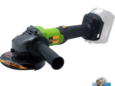 Aku úhlová bruska Procraft PGA20bb (bez baterie a nabíječky), 125mm