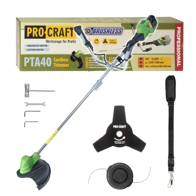 Aku křovinořez Procraft PTA40 (bez baterie a nabíječky)