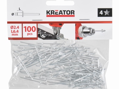 KRTH62701 - Trhací nýty 2,4x6,4mm 100ks