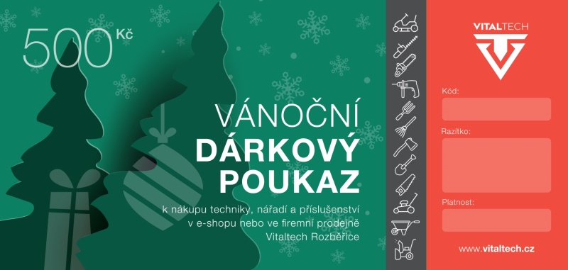 Dárkový poukaz Vitaltech 500 Kč