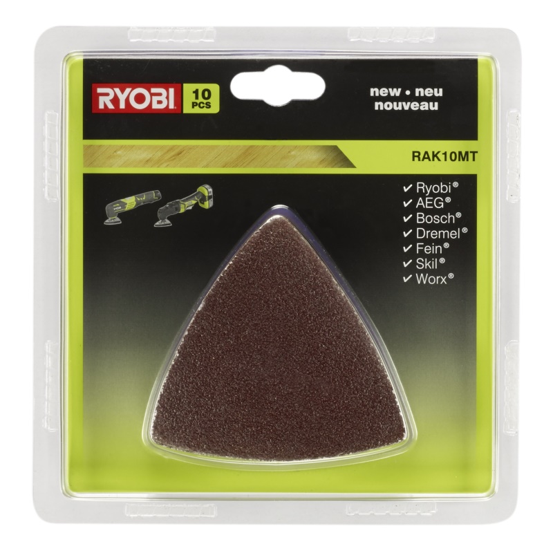 RYOBI RAK 10 MT - sada 10 ks delta brusných papírů