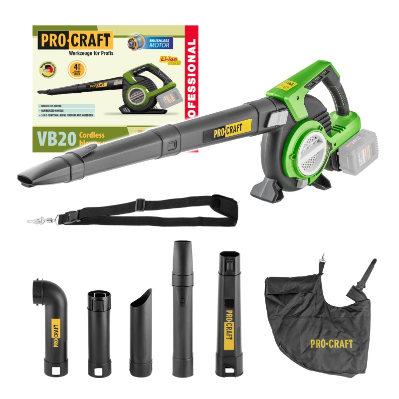Aku fukar/vysavač listí Procraft VB20 (bez baterie a nabíječky)