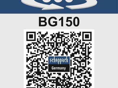 Scheppach BG 150 - dvoukotoučová bruska s indukčním motorem