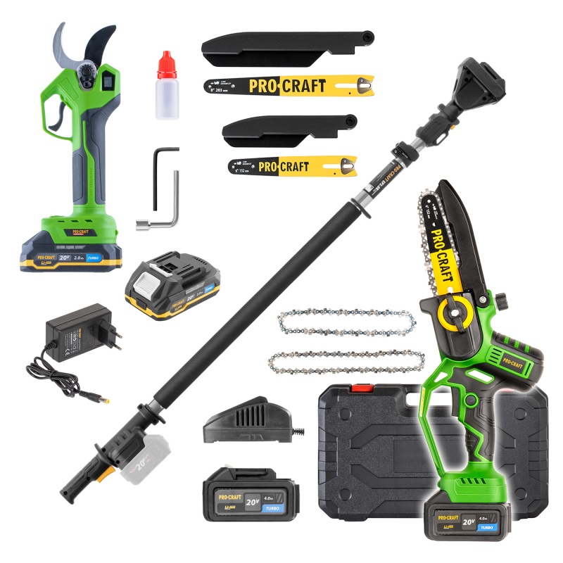 Sada aku ruční pilka PKA32Li a nůžky na větve ES32Li + nástavec EP2.0R