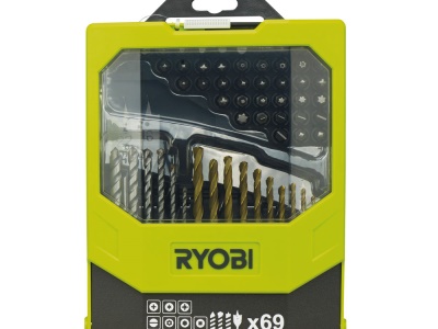 Ryobi RAK 69 MIX - 69 ks sada vrtáků a šroubovacích bitů