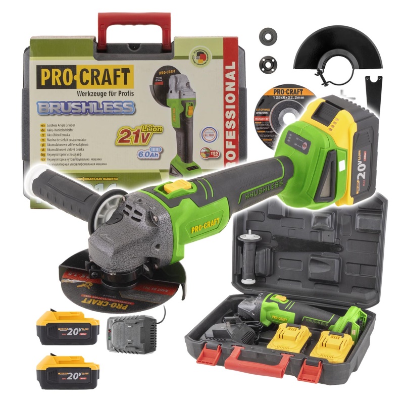 Aku úhlová bruska Procraft PWA216