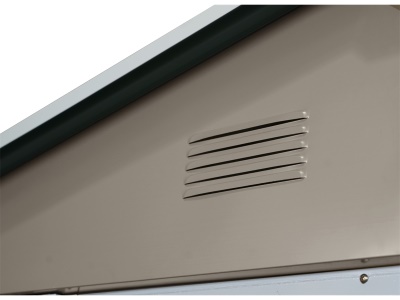 Riwall PRO RMSA 8x10 Brown - zahradní domek kovový 3 x 2,4 m se sedlovou střechou hnědý