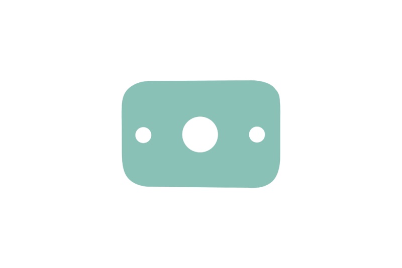 Deska plavecká Obdélník 300x200x38 mm - zelená