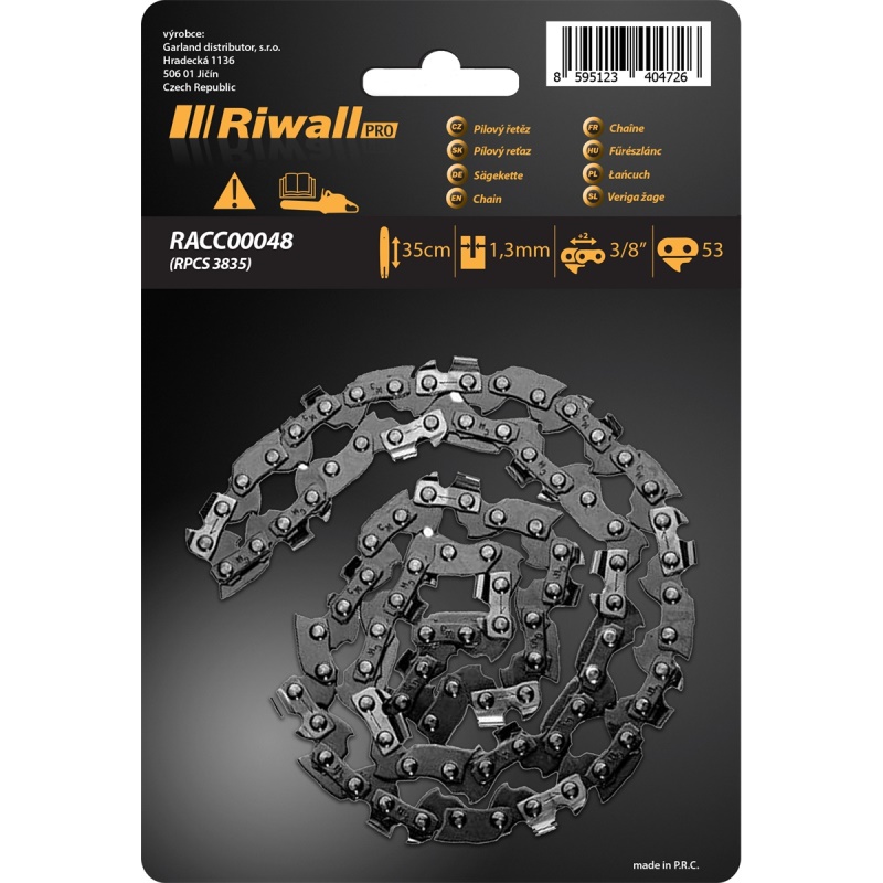 Riwall PRO Pilový řetěz 3/8" 1,3mm ( lišta 14" ) 53 článků - pro RPCS 3835