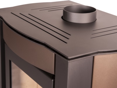 HS Flamingo Amos hnědá sametová - krbová kamna