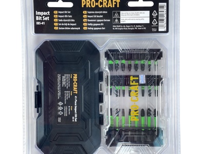 Aku rázový utahovák Procraft PS22bb + sada bitů IBS-41 + baterie a nabíječka