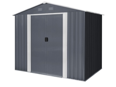 Riwall PRO - RMSA 6x8 Anthracite - zahradní domek kovový 2,4 x 1,7 m se sedlovou střechou Antracit