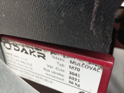 Pohonná jednotka Panter FD2H s mulčovačem M70