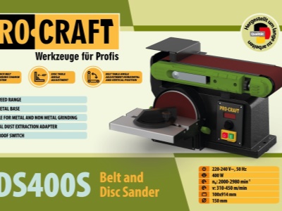 Kombinovaná pásová a kotoučová bruska Procraft BDS400S