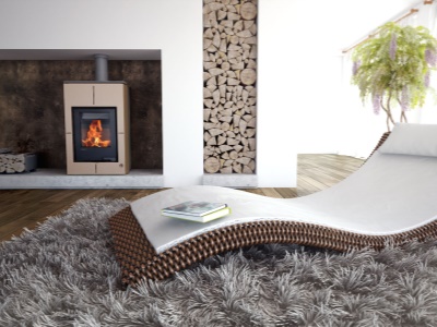 HS Flamingo SAPORO 11 olivová - teplovzdušná krbová kamna