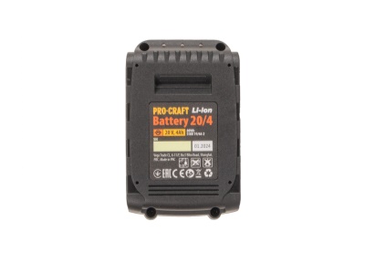 Baterie akumulátorová 20V Li-ion, 4000mAh Procraft 20/4