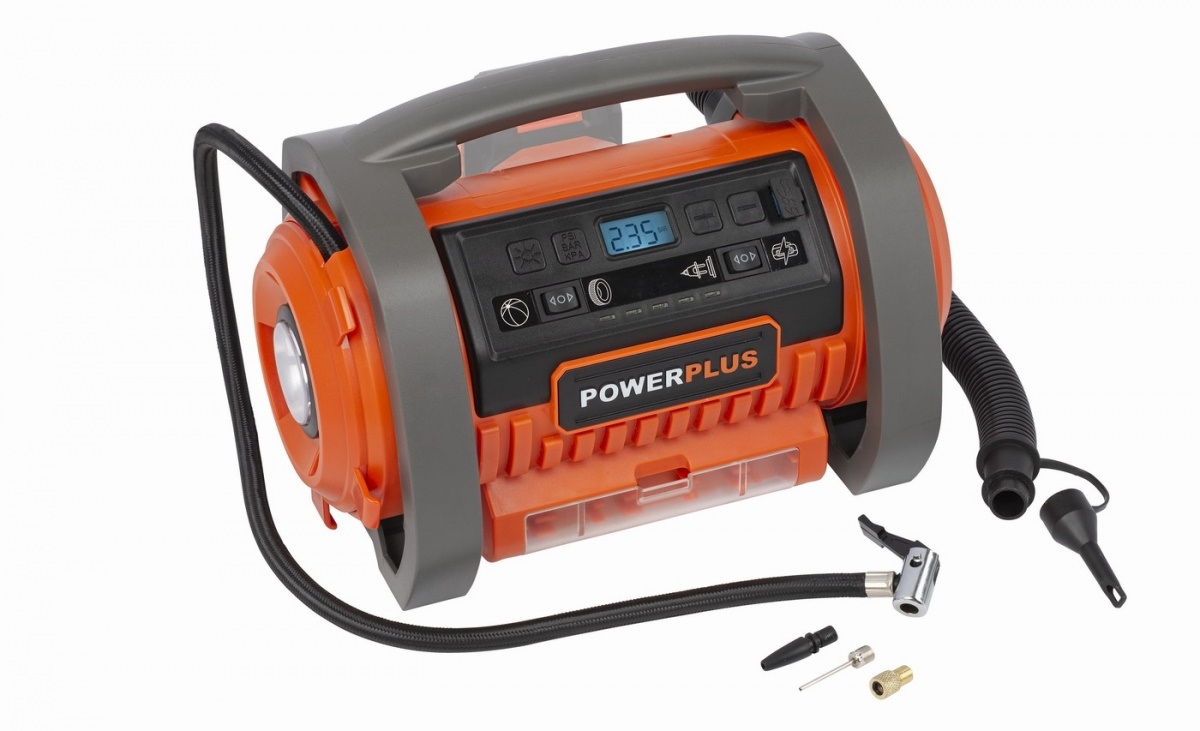 POWDP7030 - Aku kompresor 20V  plus 220V (bez AKU)