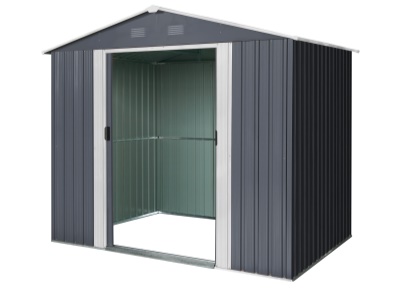 Riwall PRO - RMSA 6x8 Anthracite - zahradní domek kovový 2,4 x 1,7 m se sedlovou střechou Antracit