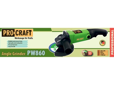 Úhlová bruska Procraft PW1200 (PW860), 125mm