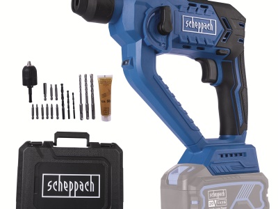 Scheppach C-RHD130-X - aku 20 V IXES vrtací kladivo SDS Plus 3v1 s příklepem, kufrem a příslušenstvím (bez baterie a nabíječky)