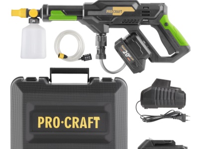 Sada aku tlaková myčka Procraft CW20 + baterie 20/2A a nabíječka 20/1