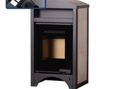 HS Flamingo BARMA 11/7 Bělený Dub ER - teplovodní krbová kamna s 7 kW výměníkem a el. regulací