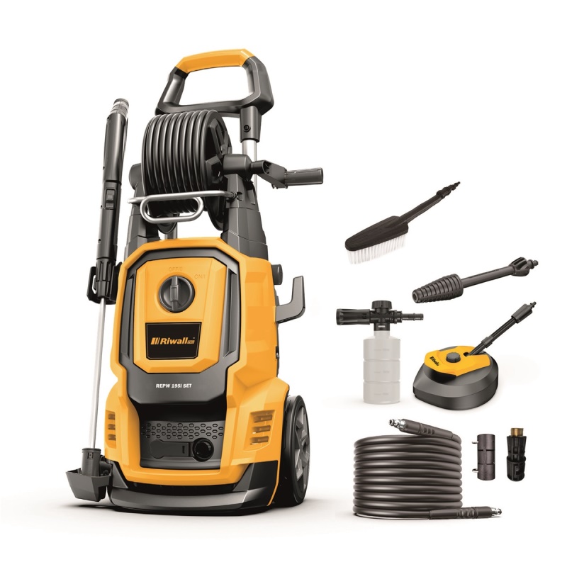 Riwall PRO REPW 195i SET - elektrická indukční tlaková myčka 195 bar s příslušenstvím