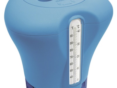 Plovák na chlor s teploměrem - mix 3 barev