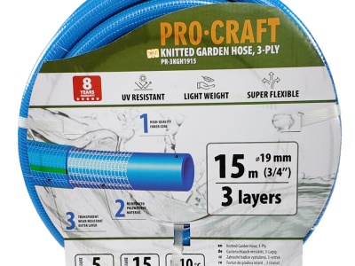 Modrá zahradní hadice Procraft PR-3KGH1915 3 vrstvy, 3/4" 15 m