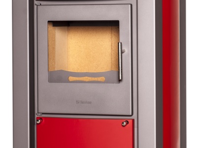 HS Flamingo Amos červená - krbová kamna